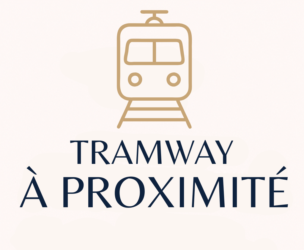 Illustration du tramway à proximité de Maison Carras, espace professionnel situé dans le quartier Carras à Nice.